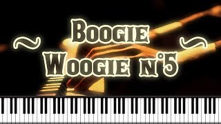 Synthesia Piano Tutorial Boogie Woogie n°5  Spann Salad Rob Rio [upl. by Adelbert838]