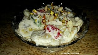 Creamy Fruit Chaat Recipe Creamy Fruit Salad Fruit Chaat Recipe Rebellious Abeeha [upl. by Shaughnessy224]