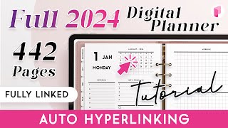 How to make a Full Digital Planner for 2024  Hyperlinked [upl. by Sakmar683]