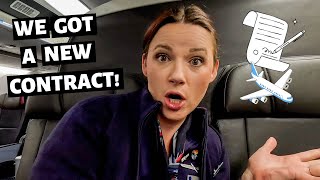 New Flight Attendant Contract  Flight Attendant Vlog  Cabin Crew Life [upl. by Cinomod654]