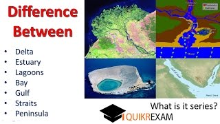 What is the difference between delta estuary lagoon bay gulf Straits peninsula [upl. by Buffo]