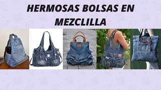 BOLSAS EN MEZCLILLA 😍 MIXED BAGS [upl. by Theodosia]