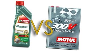 Castrol Magnatec 5W40 vs Motul 300V Power Racing 5W30 test oil [upl. by Quiteria787]