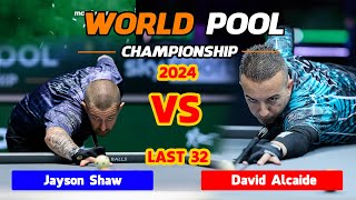 Jayson Shaw vs David Alcaide  LAST 32  2024 World Pool Championship worldpoolchampionship [upl. by Birgitta]