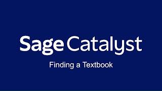 Sage Catalyst VitalSource User Guide 2 Finding a Textbook [upl. by Yenterb832]