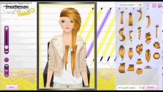 Stardoll scene Orange hair tutorial [upl. by Cimbura]