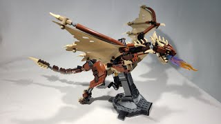 레고LEGO 76406 헝가리 혼테일 드래곤Hungarian Horntail Dragon 캐슬 디오라마 용으로 개조하기다리 구동 가능하게 개조하기 [upl. by Gulgee335]