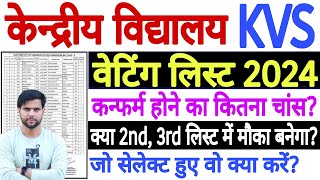 KVS Waiting List 2024  KVS Waiting List Confirmation Chances  KVS 2nd List Lottery Result 2024 25 [upl. by Urba98]