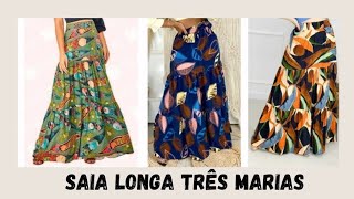 ✅️ DIY Saia longa 3 MariasTutorial de Costura passo a passo para iniciantes Gisleide Novelo [upl. by Reeher146]