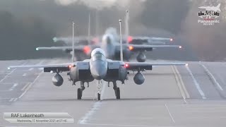 USAF F15s at RAF Lakenheath [upl. by Rosabella]