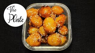 Luqaimat Recipe  Middle Eastern Donut  Arabian Sweet  The Plate [upl. by Aivatan571]