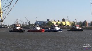 827 Hafengeburtstag Hamburg Das Schlepperballett auf der Elbe Party im Hafen [upl. by Tenay]