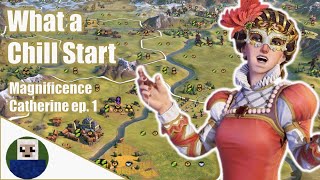 No Joke This is my best game yet Magnificent Start Civ 6 Mag Catherine Lets Play ep 1 [upl. by Allac]