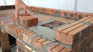 Build a multipurpose wood stove from red bricks and cement [upl. by Stichter]