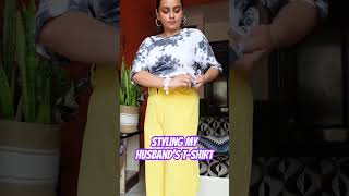 Easy oversized tuck tshirt tucking fashion hack [upl. by Crenshaw575]