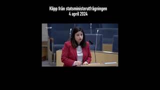 Statsministerutfrågningen 4 april 2024 angående utredningen i sjukförsäkringen  116omdagen [upl. by Reivad]