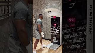 Francis Ngannou DESTROYS punch machine 😳 [upl. by Iyre]