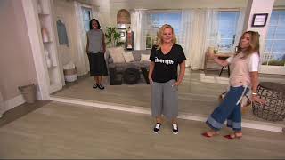 Peace Love World Heathered Knit Gaucho Pants with Pockets on QVC [upl. by Ebaj]