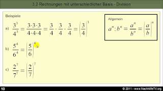 Potenzgesetze  Rechnen mit Potenzen für Anfänger [upl. by Llemij]