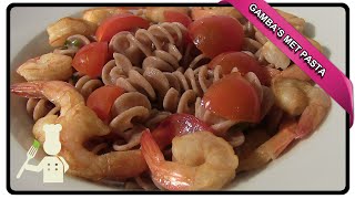 Gambas met pasta  RECEPT 3 [upl. by Chaudoin]