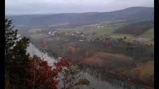 Wyalusing rocks overlooking the Susquehanna River along route 6 in PA [upl. by Tamberg]