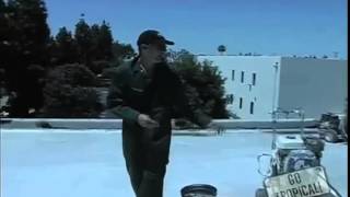 How to spray white roof coatings [upl. by Ardeed375]