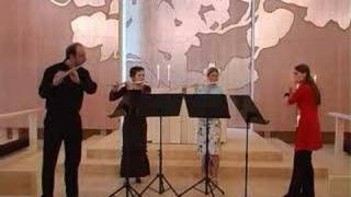 JSBach Air from Suite 3 Helsinki flute quartet DVarelas [upl. by Eilata230]