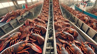 How Fishermen Catch Millions Of Australian Lobsters And Giant Crabs  Seafood Processing Factory [upl. by Melania]