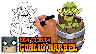 How to Draw Clash Royale  Goblin Barrel [upl. by Aronas]