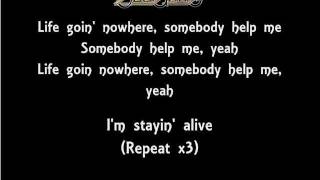 The Lyrics Of The Bee Gees Stayin Alive [upl. by Alioz]