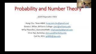 NumberTheoryAndProbability PolymathJrREU 2024 IntroToProblems [upl. by Gerrilee913]