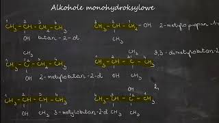 Alkohole monohydroksylowe Nazewnictwo wzory półstrukturalne Poziom szkoły średniej [upl. by Latsryc513]