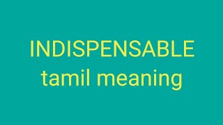 INDISPENSABLE tamil meaningsasikumar [upl. by Soph98]