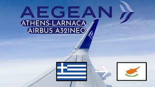 Aegean Airbus A321Neo  ATHLCA  Economy [upl. by Atnod]