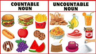 Countable and Uncountable nouns  Grammar with example  Learn English for Kids  uncountable noun [upl. by Elburr]