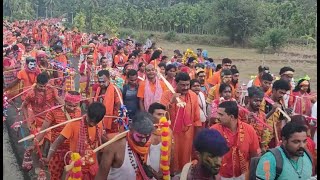 Shri Kuldeep Rai Sharma participates in Kawad Yatra from Lamiya Bay to Krishnapuri [upl. by Enihsnus]