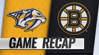 Bergeron reaches 300 career goals in win vs Preds [upl. by Ispep]