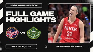 Indiana Fever vs Seattle Storm Full Game Highlights  Aug 18  2024 WNBA Season [upl. by Aholla]