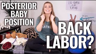 Back Labor  Posterior Position  All About OP Babies  Sarah Lavonne [upl. by Odracer]