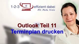 Outlook Teil 11 Kalender drucken [upl. by Olympe]