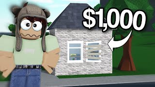 CONSTRUYENDO UNA CASA CON SOLO 1000 EN BLOXBURG [upl. by Assenar265]