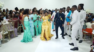 Best Bride and Groom Congolese Wedding Entrance Dance  Sila and Mercy Wedding  Cedar Rapids IA [upl. by Dulcy]