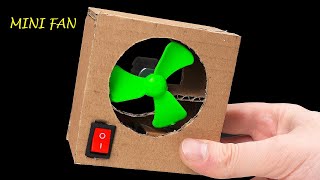 How to Make a Mini Table Fan Out of Cardboard at Home [upl. by Dean782]