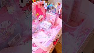 My Melody Stationery Organization ASMR 💗🎀 sanrio pink [upl. by Hallette846]