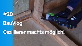 20 Renovierung altes Holzhaus  Mit dem Oszillierer gegen Nägel und Balken [upl. by Lednem]