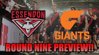 Essendon v GWS Round Nine Prediction  Preview [upl. by Ennayram910]