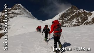 Ski de randonnée  Jungfrau  4158 m [upl. by Nitsyrc]