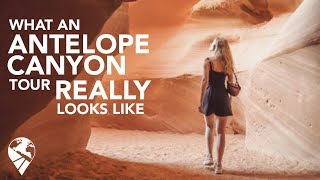 WHAT AN ANTELOPE CANYON TOUR REALLY LOOKS LIKE [upl. by Noicpesnoc]