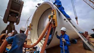 Wind Turbine Farm Installation From Scratch  Timelapse  Mega Structure [upl. by Fronnia]