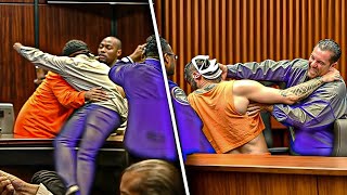 Most INTENSE Courtroom Reaction Of Killers ATTACKING In Court [upl. by Euqinmod]